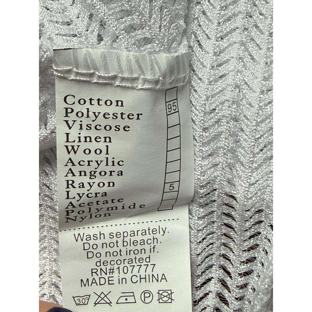 Paradise Fashion USA White Beach Cover Up Tank Top Handkerchief Hem XL/XXL NWT - Picture 7 of 9